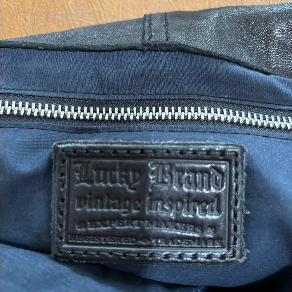 Lucky Brand Black Leather STASH shoulder bag - Picture 6 of 15